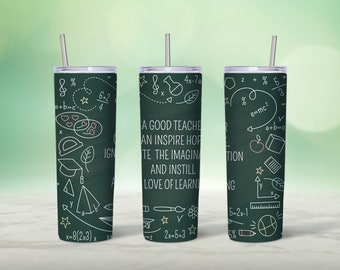 Best Teacher Ever 20 oz Skinny Tumbler Sublimation Design Teacher Tumbler, Teach Love Inspire Sublimation Design, Crayon Tumbler PNG Digital