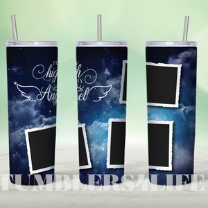 Memorial Photo 20oz Skinny Tumbler Sublimation Design (Digital PNG)