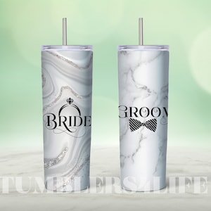Bride Groom Wedding 20oz sublimation tumbler design, wedding Tumbler, Wifey Hubby, Bride to Be, Bride Groom Tumbler, 20oz Skinny, Waterslide