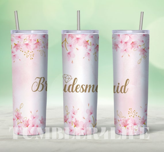 Bridesmaid Tumbler 20 Oz Sublimation Tumbler Design, Bridal Party, Bride to  Be Tumbler, Personalized Bride Tumbler, Bridal Gift, Waterslide 