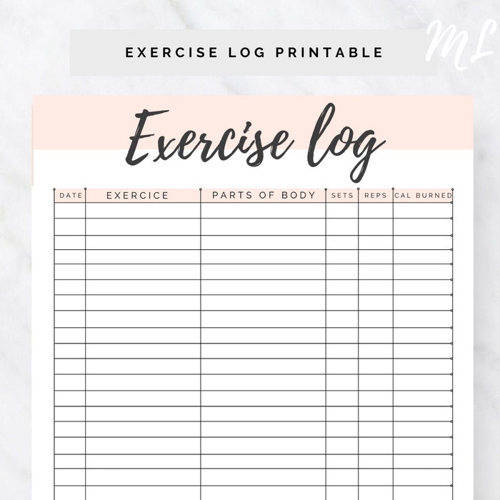 Calorie Burn Chart Etsy