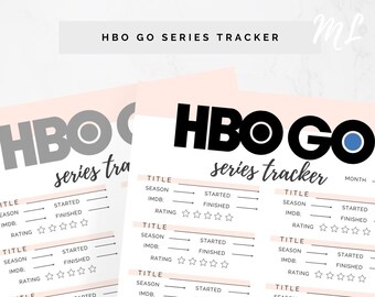 Series tracker HBO inspired Printable/ Series wishlist/ seasons and episodes watchlist/ entertainment chart/ Tracker - Series Tracker