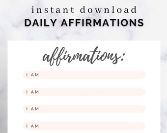 Daily Intentions Printable, Daily Affirmations, Daily Goal Worksheet, Printable Goal List, Personal Goals, Self Improvement, Positive Living