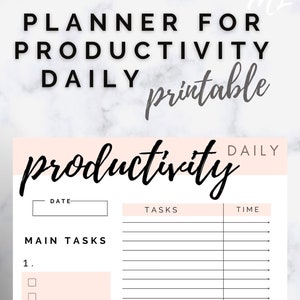 Productivity Planner Insert Free Weekly Planner 2021 A4 & JPG Printable PDF Daily Schedule, Pomodoro Tracker, To Do List, image 3