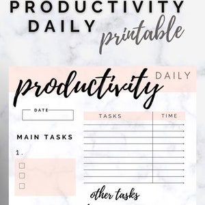 Productivity Planner Insert Free Weekly Planner 2021 A4 & JPG Printable PDF Daily Schedule, Pomodoro Tracker, To Do List, image 4