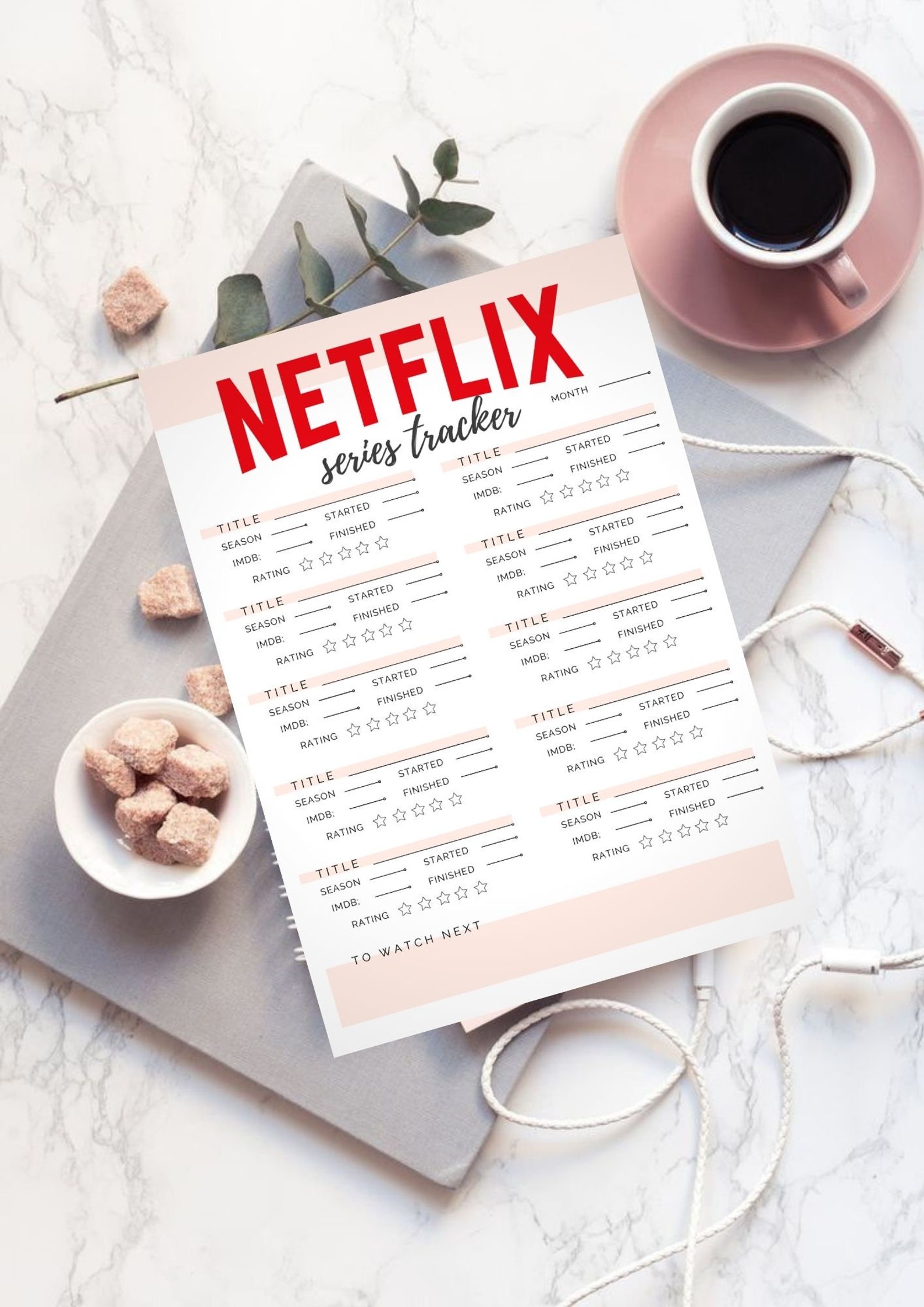 Netflix Series Tracker Series Tracker Printable Series | Etsy