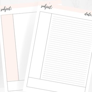 SIMPLE Cornell Notes Method Paper Student Note Template Dot Grid Lined ...