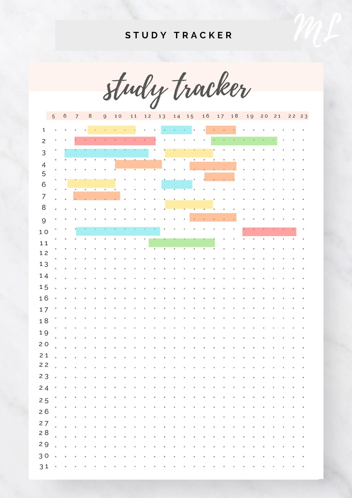 STUDY LOG Study Tracker Printable, Study Log, Study Planner, Study ...