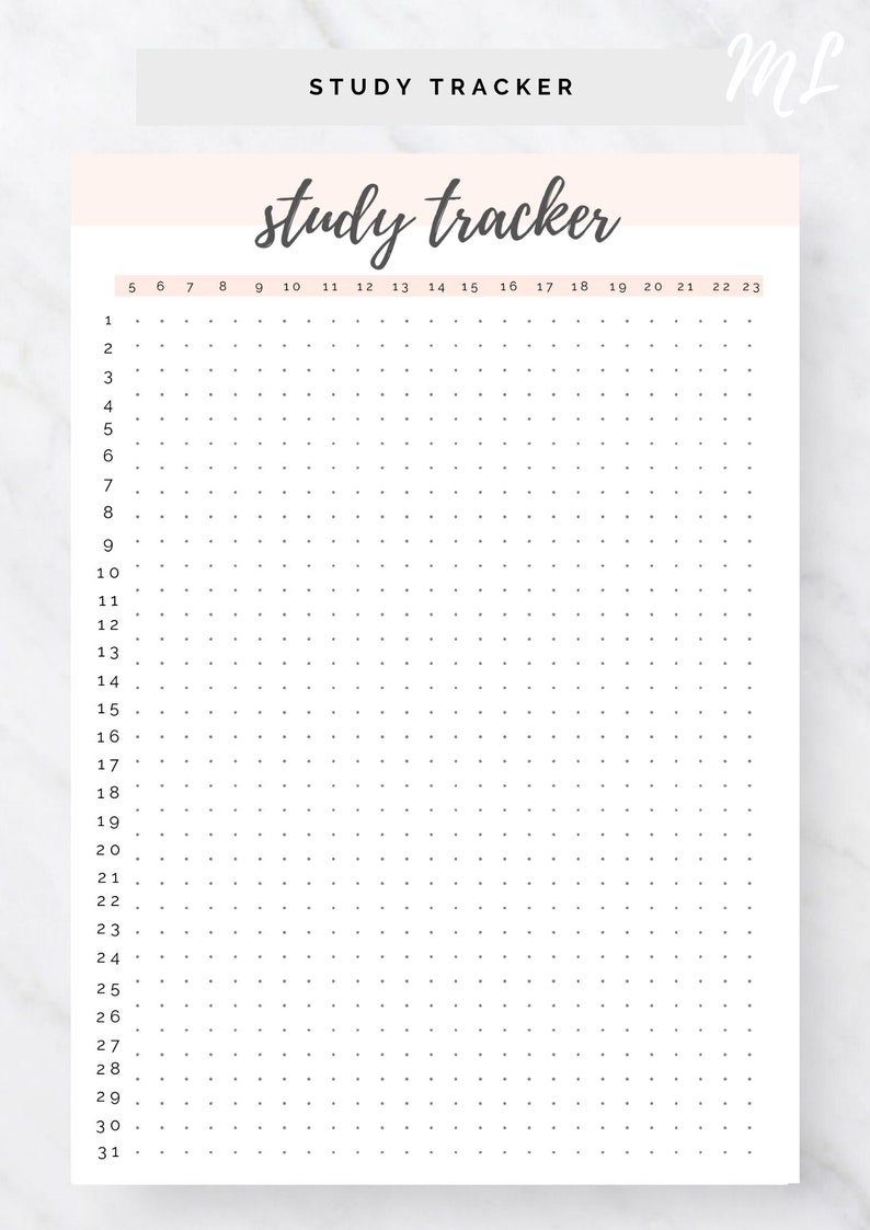 STUDY LOG Study Tracker Printable, Study Log, Study Planner, Study ...