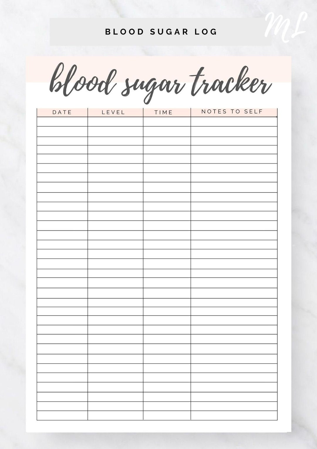 Blood Sugar Log Printable Blood Sugar Reading Tracker Blood Glucose Blood Sugar Log Printable Blood Sugar Reading Tracker Blood Glucose