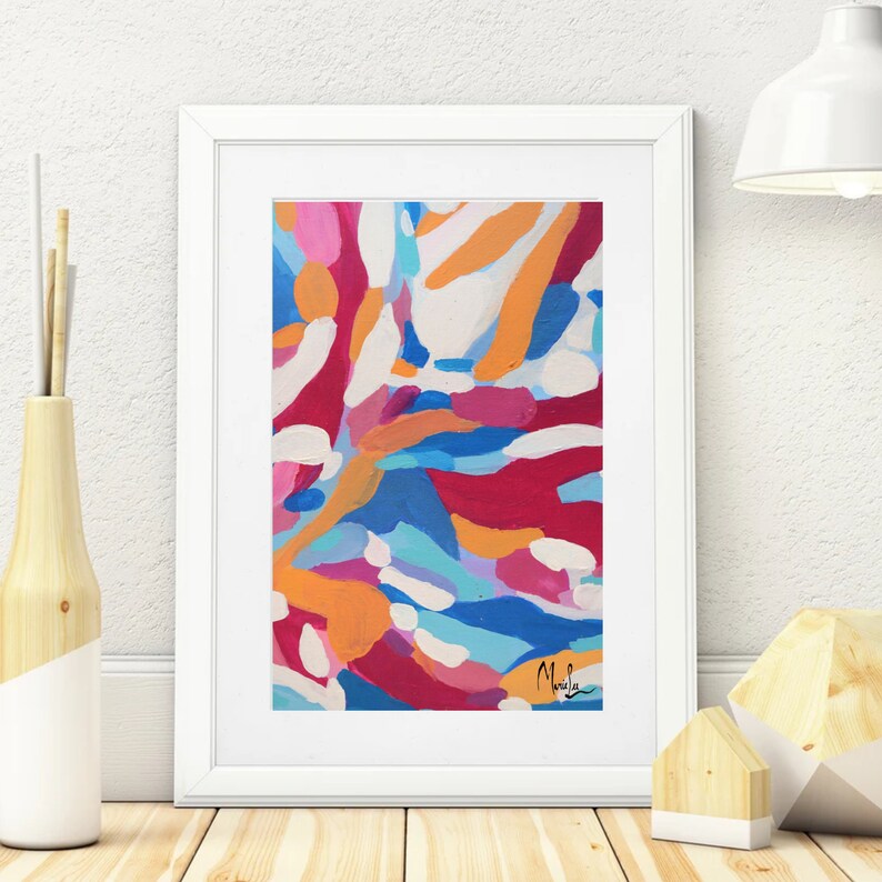 Printable Modern Art Printable Wall Art Colourful Wall Art - Etsy