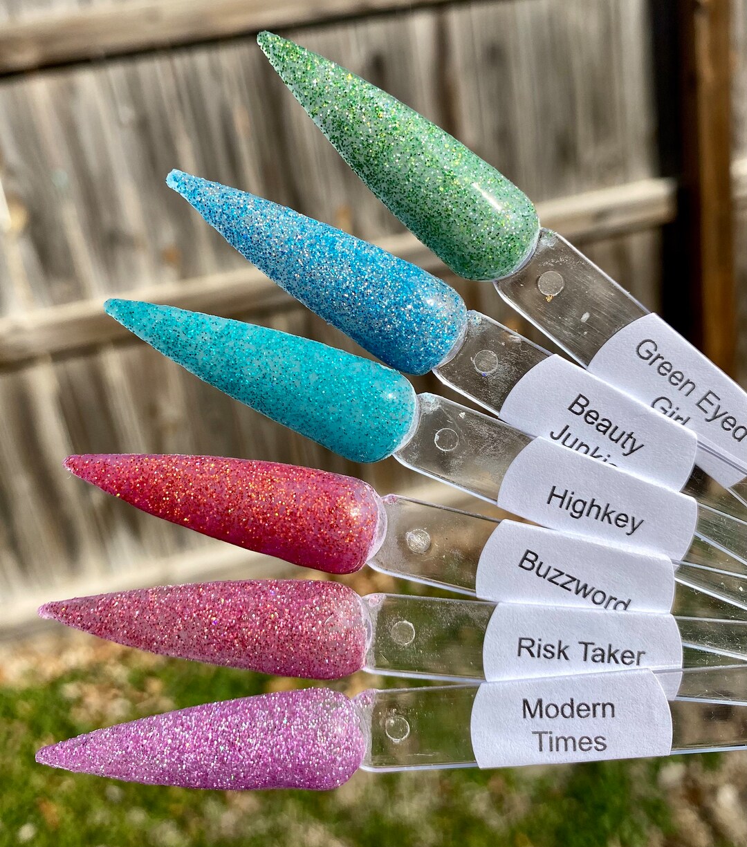 6 Sparkle Glow in the Dark Nail Dip Powders Nails Dips Diy Etsy