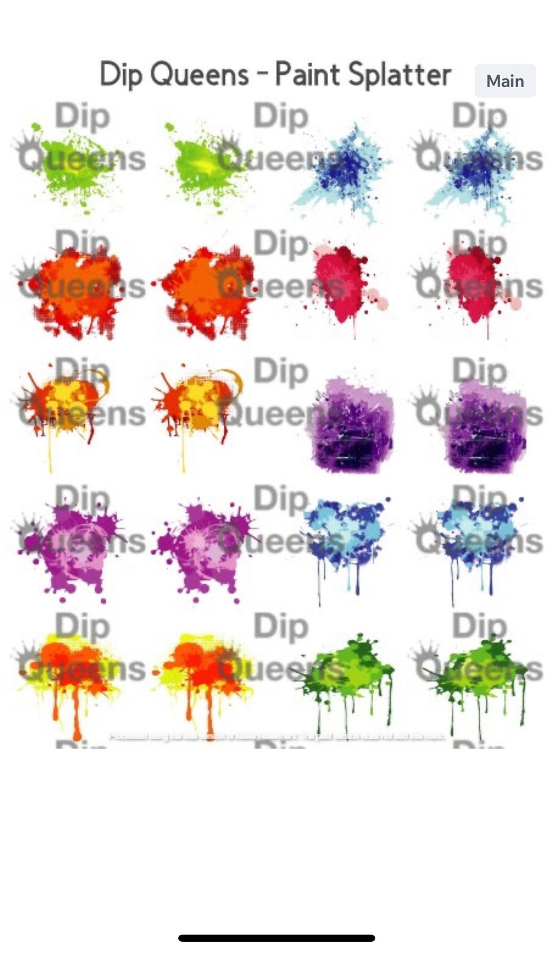 Paint Splatter Nail Waterslides Diy Nails Decals Dip Powders Etsy