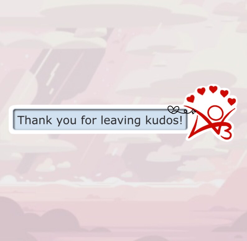 Ao3 Kudos Stickers Collection Etsy