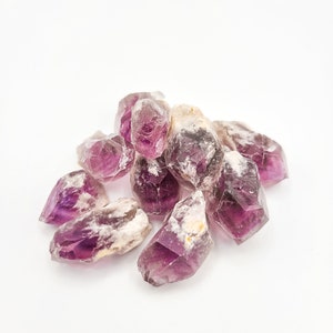 Amethyst Teeth Set of 5/10/20, Rough Point Amethyst, Rare Dragon Teeth, Natural Crystals for Wellness, Raw Crystals for Healing, BF Gift