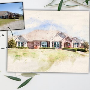 Custom Watercolor House Portrait,Watercolor House,Personalized Housewarming Gift,First Home Gift,Realtor Closing Gift,Home Portrait