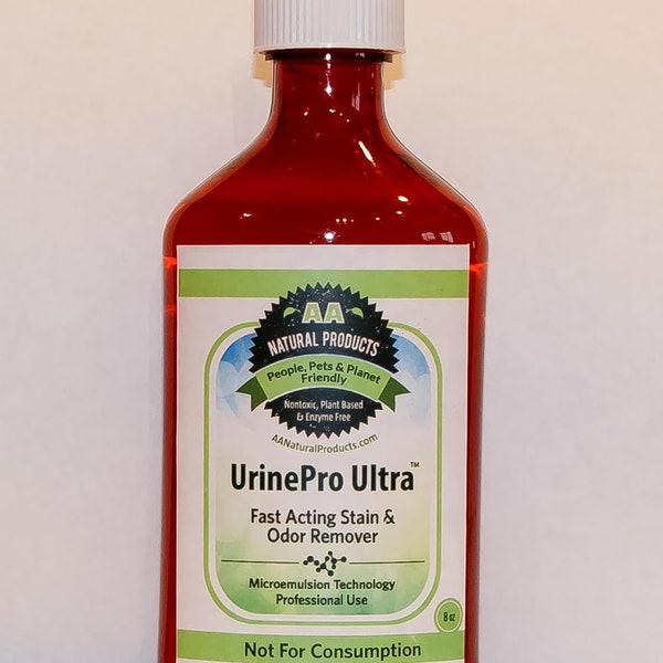 8 Oz UrinePro Ultra Concentrated for refilling UrinePro Plus bottles -- Woolsafe Approved --  Pet Stain & Odor Remover for Carpet and Rugs