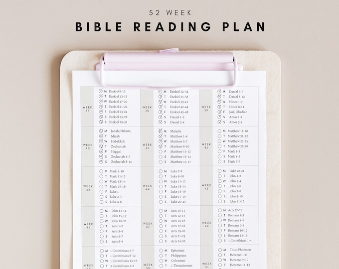 Chronological Bible Reading Plan | 52 Week Bible Reading Plan | 365 ...