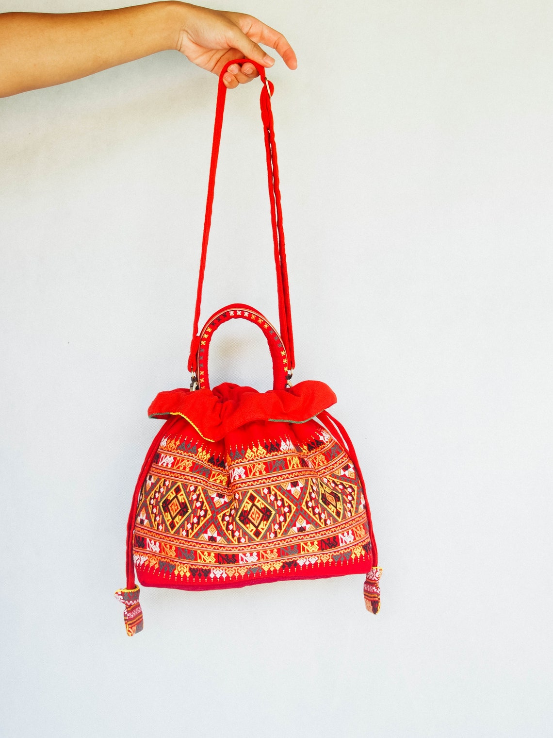 Thai Handmade Bucket Bag Etsy