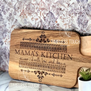 Custom engraved mom cutting board - tatreez board - Palestine Tatreez - Mom Cutting board - Mother’s Day gift