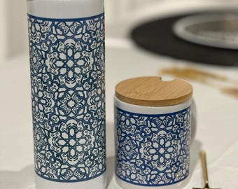 Islamic Mug | Islamic Geometric Mug with Lid | Islamic Geometric Tumbler