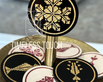 Tatreez - Tatreez magnets - Locker magnets - Fridge magnets - Whiteboard magnets