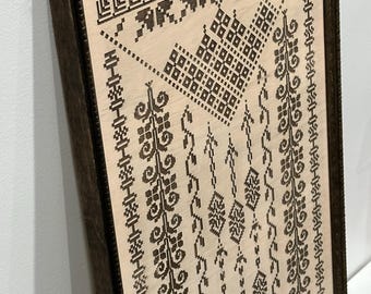 Handmade Tatreez Frame | Palestine flag Tatreez frame