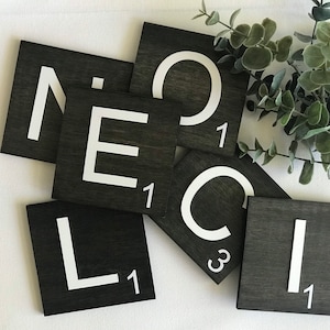 Scrabble Fliesen Wandkunst - Scrabble Fliesen Wand dekor - Scrabble Fliesen Dekor - Scrabble Wanddekoration - Scrabble Wand - 3D Scrabble Fliesen