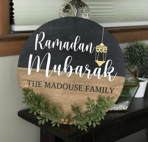 Ramadan Mubarak Sign Ramadan Mubarak Decor Ramadan Mubarak Round
