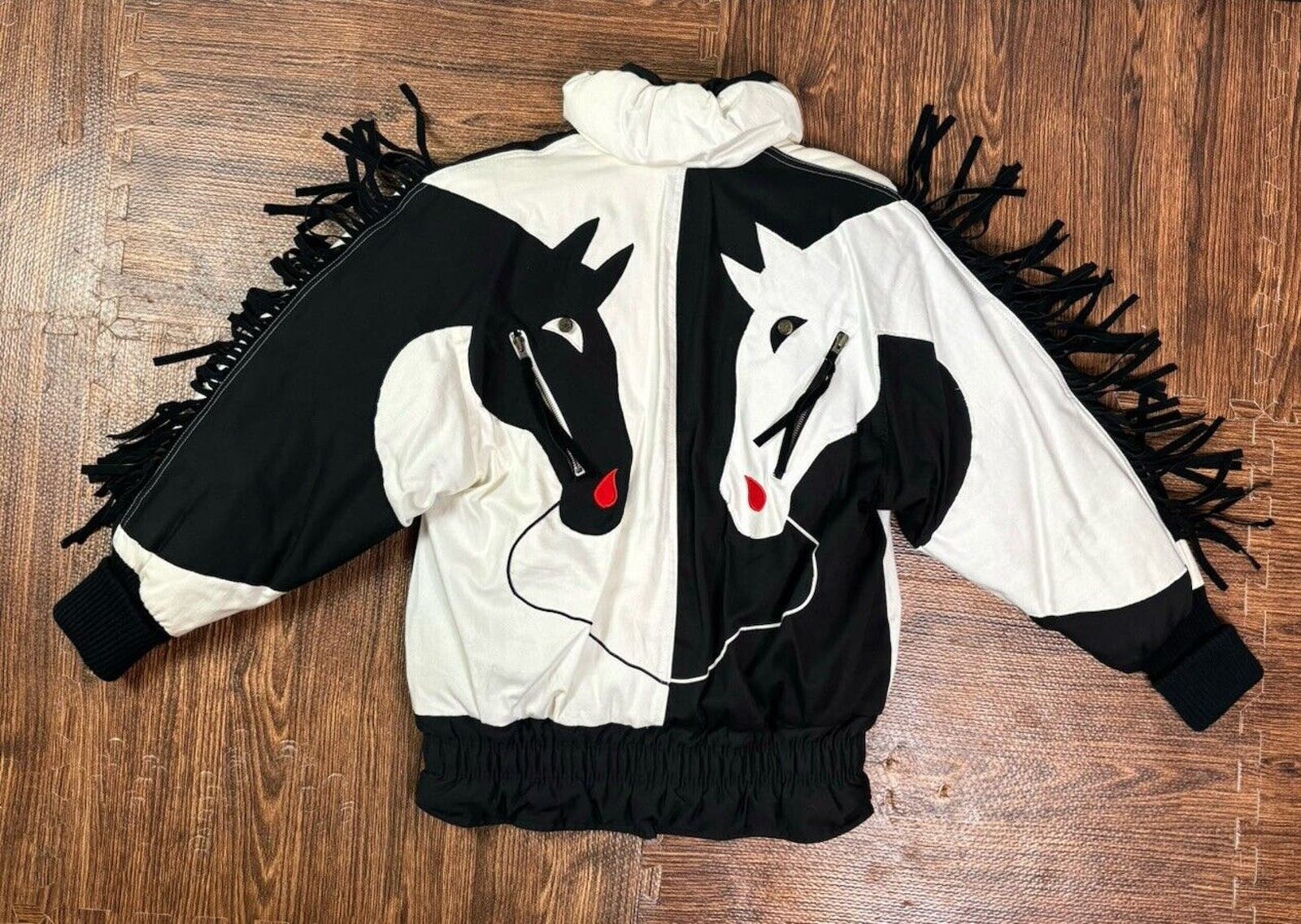 Neiman Marcus Gallery Vintage South Western Horse Puffer