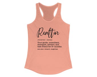 Racerback Tank, Real Estate Meme Tank, Funny Tank Top, Women's Tank, Ideal Tank, Realtor Gift
