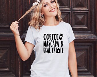 Coffee T-shirt, Realtor T-shirt, Contract T-shirt, Cocktail T-shirt, Real Estate T-shirt, Unisex Softstyle T-Shirt