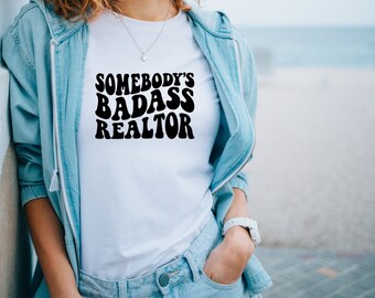 Somebody's Badass Realtor T-shirt, Badass T-shirt, Realtor T-shirt, Somebody's Realtor T-shirt, Unisex Softstyle T-Shirt