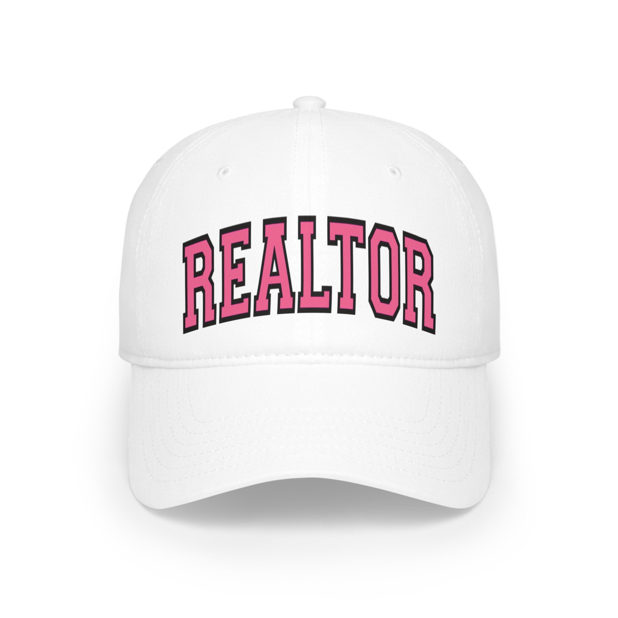 Realtor Pink Lettering Low Profile Baseball Cap Realtor Gifts Etsy