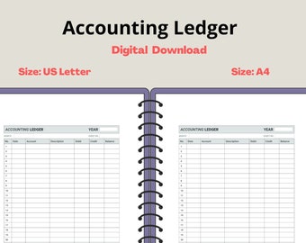 Account Ledger Book Etsy