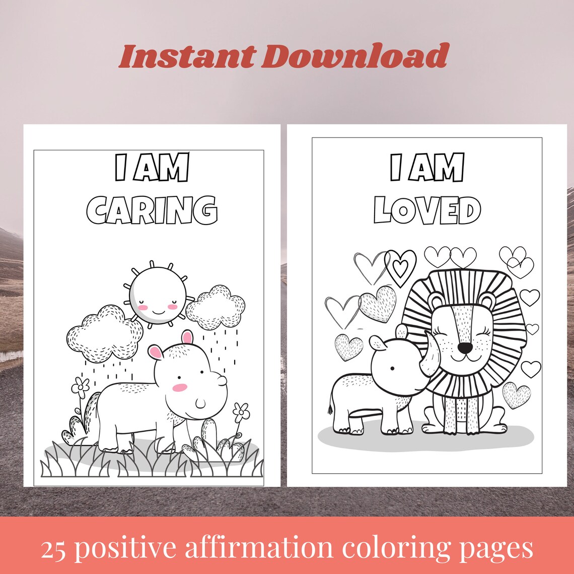 Printable Coloring Pages for Toddlers 25 Positive Affirmation - Etsy