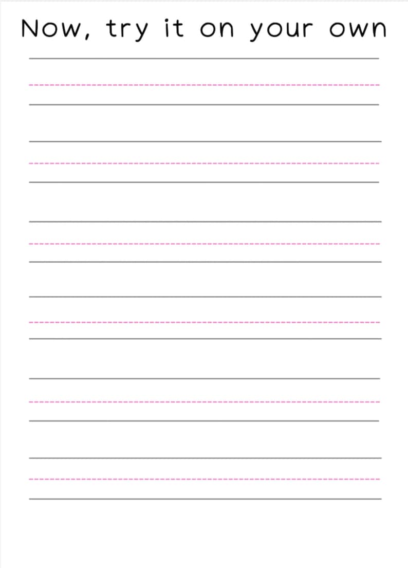 Handwriting Practice Printable Dotted Alphabet Educational EYFS Pre ...