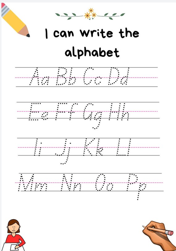 handwriting practice printable dotted words educational eyfs etsy india