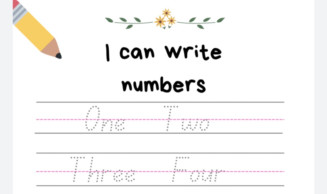 Handwriting Practice Printable Dotted Words Educational EYFS - Etsy