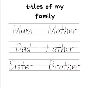 Handwriting Practice Printable Dotted Words Educational EYFS - Etsy