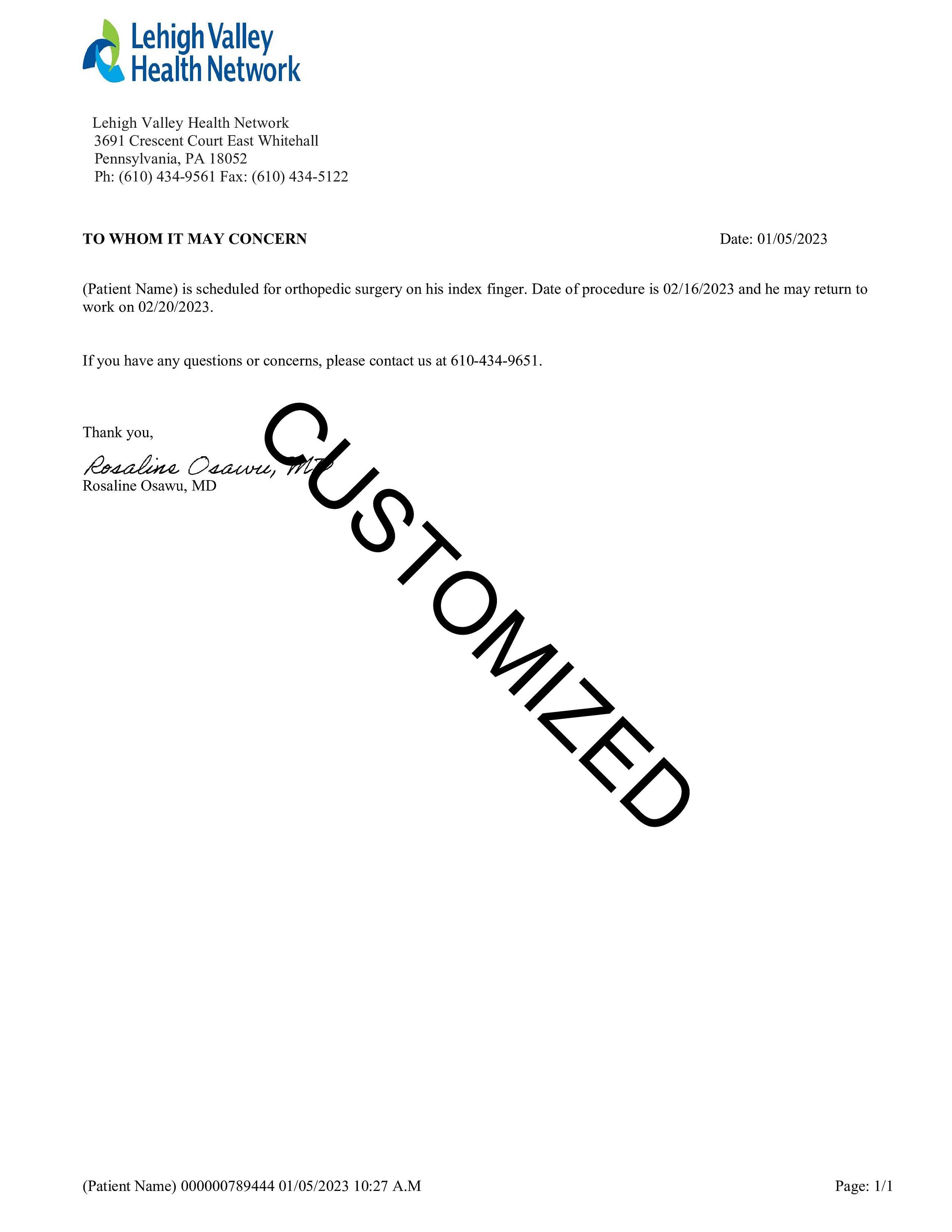 Editable Real Virtual & Customized Doctors Note Etsy