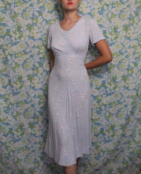 Elegant Vintage Middle Seam Dress - image 2