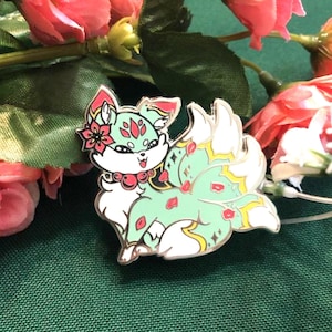Summer Kitsune Pin