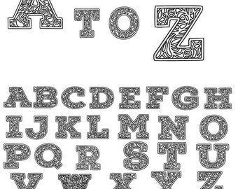 Download Mandala Alphabet Svg Etsy