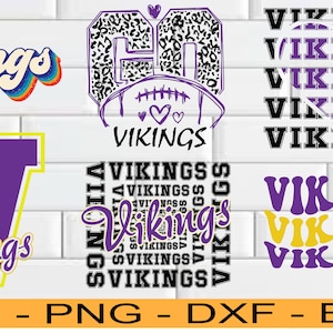 Vikings Team Mascot SVG Bundle: Cricut Files