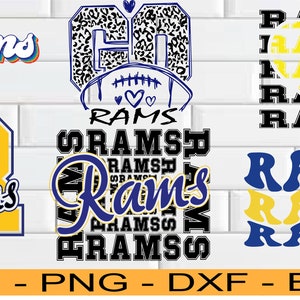 Rams Team Mascot SVG Bundle: Football Fan Graphics (Digital Files)