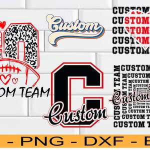 Paquete personalizado vintage SVG, su texto aquí svg, arte vintage svg, texto personalizado para cricut, mascota personalizada svg, camisa personalizada, mascota del equipo personalizado