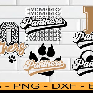 Panthers Team Mascot SVG: Retro School Spirit Design (Digital Files)