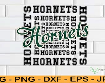 Hornets Mascot SVG, College Team Silhouette (Digital File)