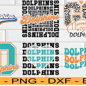 Dolphins Team Mascot SVG Bundle: School Spirit Graphics (Digital Files)